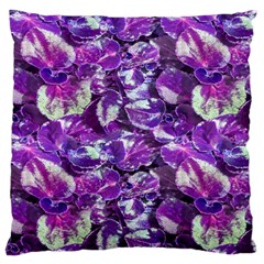 Botanical Violet Print Pattern 2 Large Cushion Case (two Sides) by dflcprintsclothing