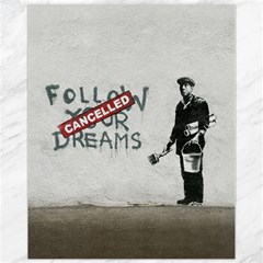 Banksy Graffiti Original Quote Follow Your Dreams Cancelled Cynical With Painter Canvas 11  X 14  by snek