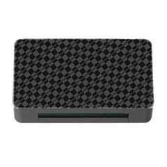 Damiers Abstrait Gris/noir Memory Card Reader With Cf by kcreatif