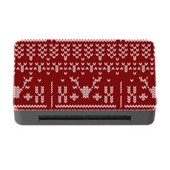 Beautiful Knitted Christmas Pattern Red Memory Card Reader With Cf by Vaneshart