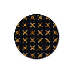 Df Ikonos Quanika Rubber Round Coaster (4 Pack)  by deformigo