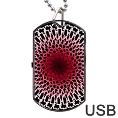 Gradient Spirograph Dog Tag Usb Flash (two Sides) by JayneandApollo
