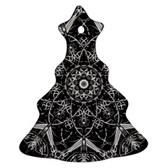 Black And White Pattern Christmas Tree Ornament (two Sides) by Sobalvarro