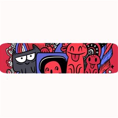 Abstract Grunge Urban Pattern With Monster Character Super Drawing Graffiti Style Vector Illustratio Large Bar Mats by Nexatart