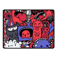 Abstract Grunge Urban Pattern With Monster Character Super Drawing Graffiti Style Vector Illustratio Fleece Blanket (small) by Nexatart