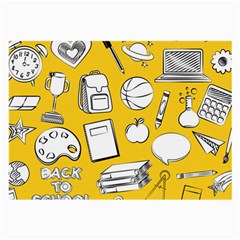 Pattern With Basketball Apple Paint Back School Illustration Large Glasses Cloth by Nexatart