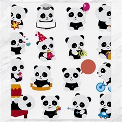 Playing Pandas Cartoons Canvas 8  X 10  by Vaneshart