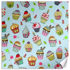 Cupcake Doodle Pattern Canvas 20  X 20  by Sobalvarro