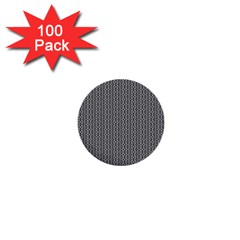 Black And White Triangles 1  Mini Buttons (100 Pack)  by Sparkle
