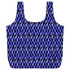 Blue Diamonds Full Print Recycle Bag (xl) by Sparkle