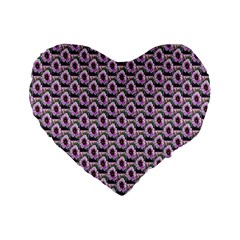 Flowers Pattern Standard 16  Premium Heart Shape Cushions by Sparkle