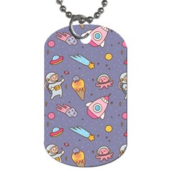 Outer Space Seamless Background Dog Tag (two Sides) by Vaneshart