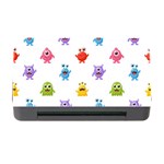 Seamless Pattern Cute Funny Monster Cartoon Isolated White Background Memory Card Reader with CF Front