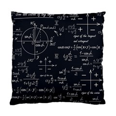 Mathematical Seamless Pattern With Geometric Shapes Formulas Standard Cushion Case (two Sides) by Vaneshart