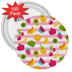 Tropical Fruits Berries Seamless Pattern 3  Buttons (100 Pack) 