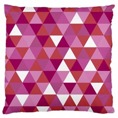 Lesbian Pride Alternating Triangles Large Flano Cushion Case (two Sides) by VernenInk