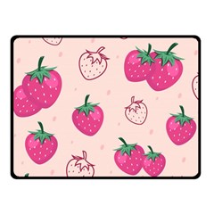 Seamless Strawberry Fruit Pattern Background Fleece Blanket (small) by Vaneshart