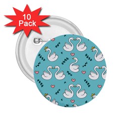 Elegant-swan-pattern-design 2 25  Buttons (10 Pack) 