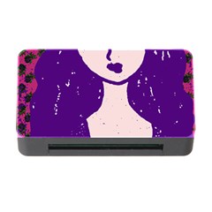 Purple Cat Ear Hat Girl Floral Wall Memory Card Reader With Cf by snowwhitegirl
