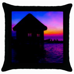 Ocean Dreaming Throw Pillow Case (black) by essentialimage
