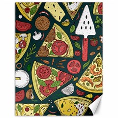 Vector Seamless Pizza Slice Pattern Hand Drawn Pizza Illustration Great Background Canvas 12  X 16  by BangZart