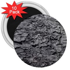 Black And White Texture Print 3  Magnets (10 Pack)  by dflcprintsclothing