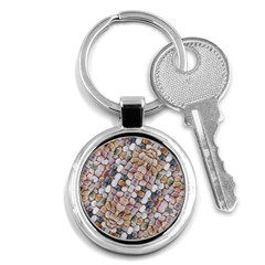 Rounded Stones Print Motif Key Chain (round) by dflcprintsclothing