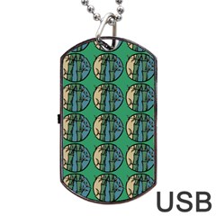 Bamboo Trees - The Asian Forest - Woods Of Asia Dog Tag Usb Flash (one Side) by DinzDas