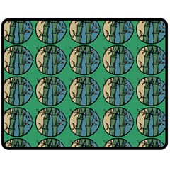 Bamboo Trees - The Asian Forest - Woods Of Asia Double Sided Fleece Blanket (medium)  by DinzDas