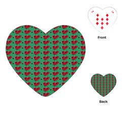 Evil Heart Graffiti Pattern Playing Cards Single Design (heart) by DinzDas