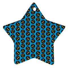 0059 Comic Head Bothered Smiley Pattern Ornament (star) by DinzDas