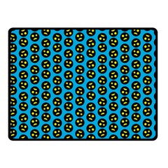 0059 Comic Head Bothered Smiley Pattern Double Sided Fleece Blanket (small)  by DinzDas
