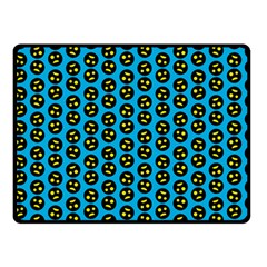 0059 Comic Head Bothered Smiley Pattern Double Sided Fleece Blanket (small)  by DinzDas