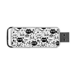 Cute Cat Faces Pattern Portable Usb Flash (two Sides) by TastefulDesigns