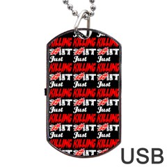 Just Killing It - Silly Toilet Stool Rocket Man Dog Tag Usb Flash (two Sides) by DinzDas