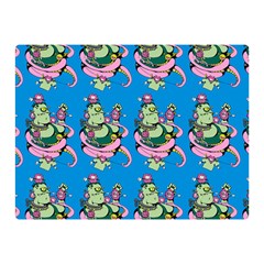 Monster And Cute Monsters Fight With Snake And Cyclops Double Sided Flano Blanket (mini)  by DinzDas