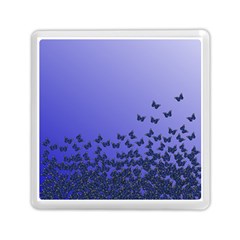 Gradient Butterflies Pattern, Flying Insects Theme Memory Card Reader (square) by Casemiro