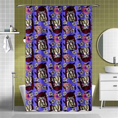 Braids Doll Daisies Purple Shower Curtain 48  X 72  (small)  by snowwhitegirl