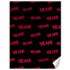 Yeah Word Motif Print Pattern Canvas 36  X 48  by dflcprintsclothing
