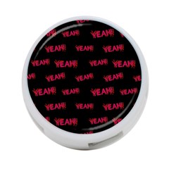 Yeah Word Motif Print Pattern 4-port Usb Hub (one Side) by dflcprintsclothing