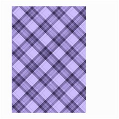 Pastel Purple And Steel Black Lines Pattern, Retro Tartan, Classic Plaid Small Garden Flag (two Sides)