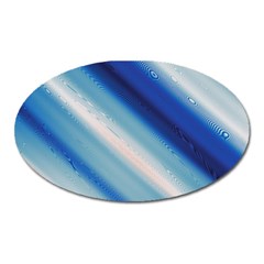 Blue White Oval Magnet by Sparkle