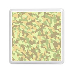 Light Green Brown Yellow Camouflage Pattern Memory Card Reader (square) by SpinnyChairDesigns