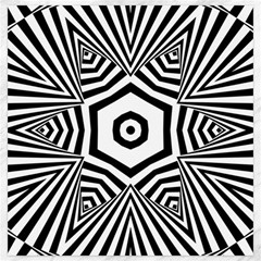 Black And White Line Art Stripes Pattern Canvas 20  X 20  by SpinnyChairDesigns