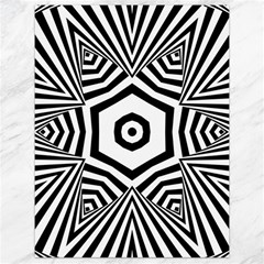 Black And White Line Art Stripes Pattern Canvas 18  X 24  by SpinnyChairDesigns