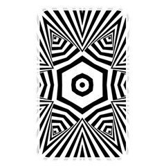 Black And White Line Art Stripes Pattern Memory Card Reader (rectangular) by SpinnyChairDesigns
