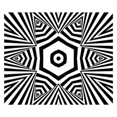 Black And White Line Art Stripes Pattern Double Sided Flano Blanket (small)  by SpinnyChairDesigns