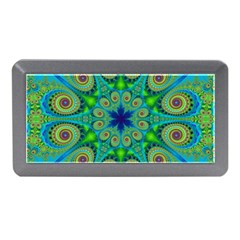 Peacock Mandala Kaleidoscope Arabesque Pattern Memory Card Reader (mini) by SpinnyChairDesigns