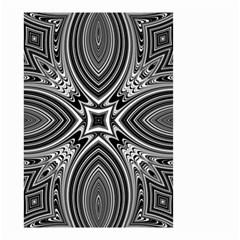Black And White Intricate Pattern Small Garden Flag (two Sides) by SpinnyChairDesigns