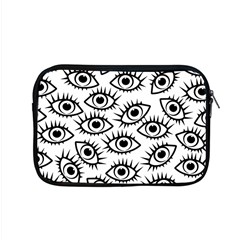 Black And White Cartoon Eyeballs Apple Macbook Pro 15  Zipper Case by SpinnyChairDesigns
